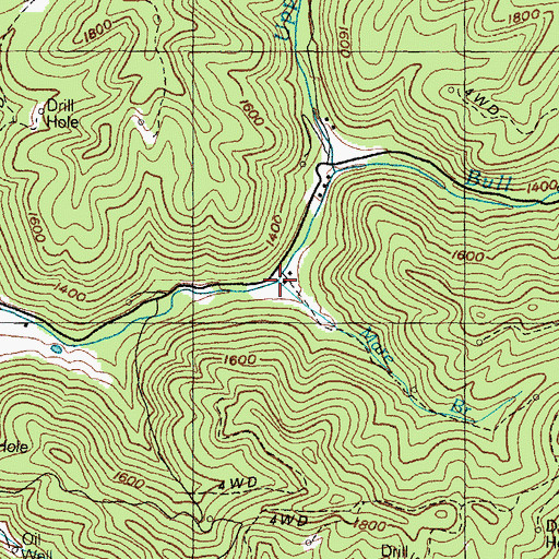 Topographic Map of Mare Branch, KY