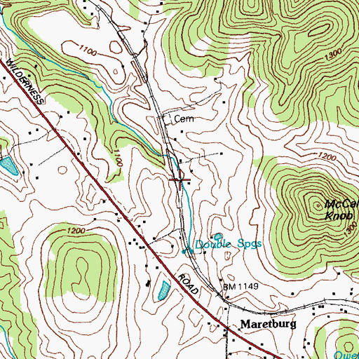 Topographic Map of Maretburg School, KY