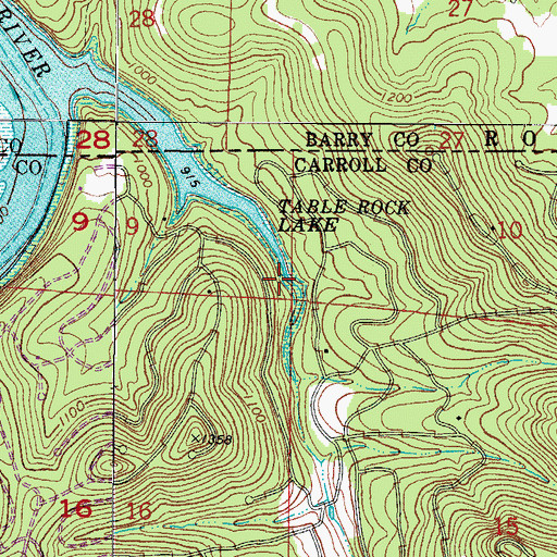 Topographic Map of Haddock Creek, AR