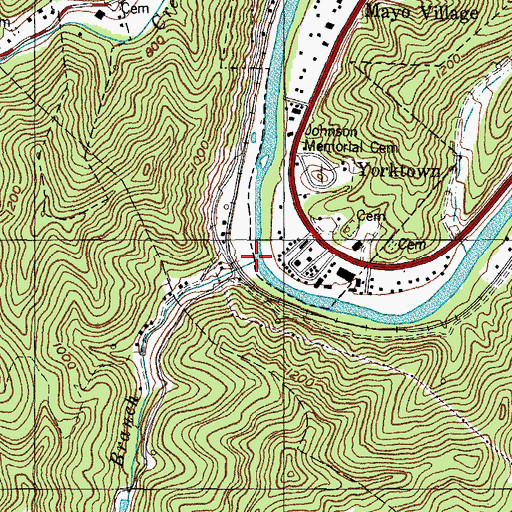 Topographic Map of Marion Branch, KY
