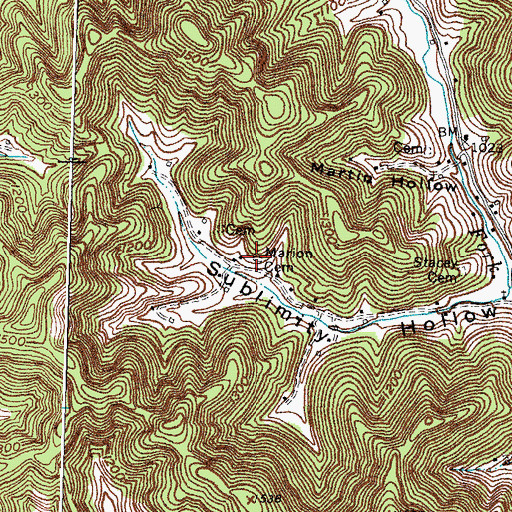 Topographic Map of Marion Cemetery, KY