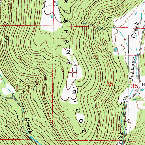 Topographic Map of Halapane Ridge, AR
