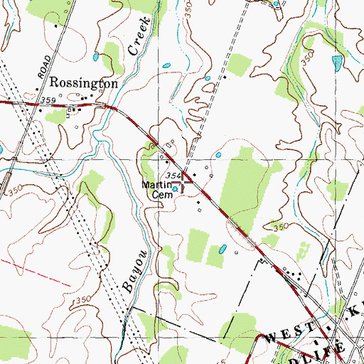 Topographic Map of Martin Cemetery, KY