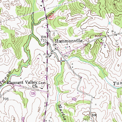 Topographic Map of Martis Branch, KY