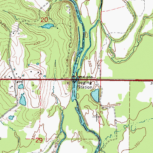 Topographic Map of Hale Creek, AR