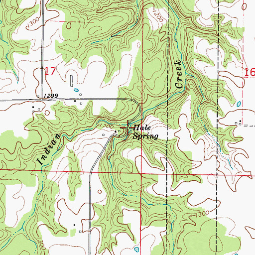 Topographic Map of Hale Spring, AR