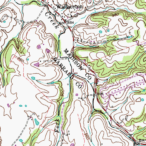 Topographic Map of Mason Fork, KY