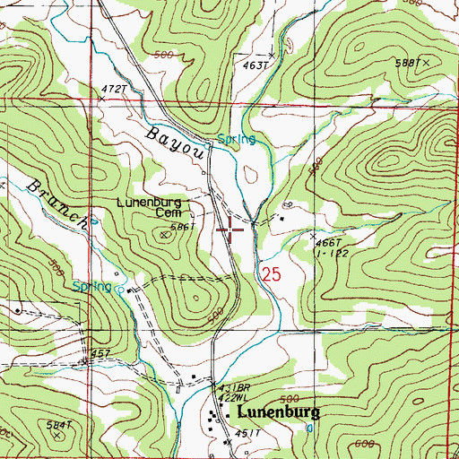Topographic Map of Haley Creek, AR