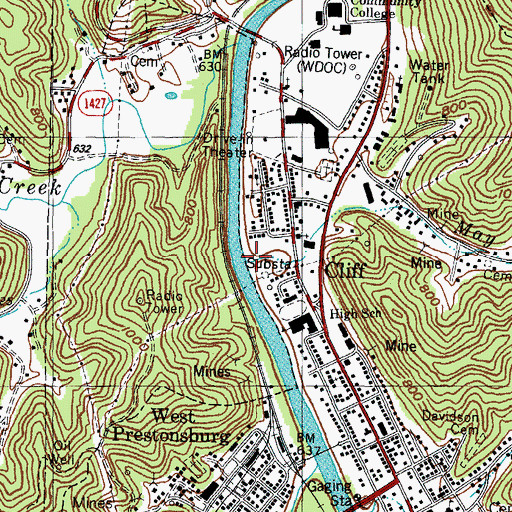 Topographic Map of May Branch, KY
