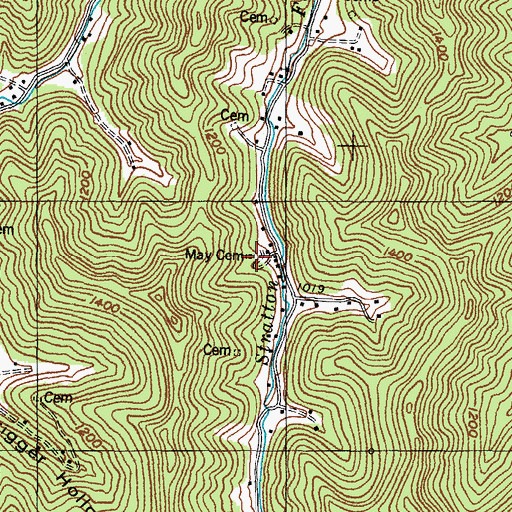 Topographic Map of W J May Cemetery, KY