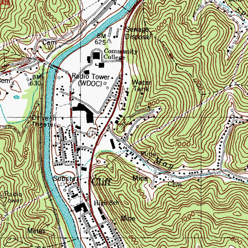 Topographic Map of May Cemetery, KY