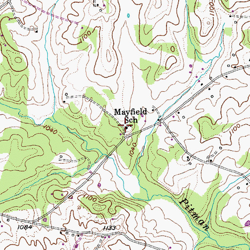 Topographic Map of Mayfield School, KY