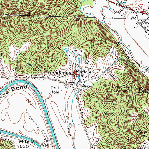 Topographic Map of Mayhew Cemetery, KY