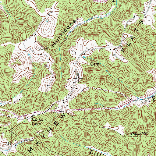 Topographic Map of Mayhew Flats, KY