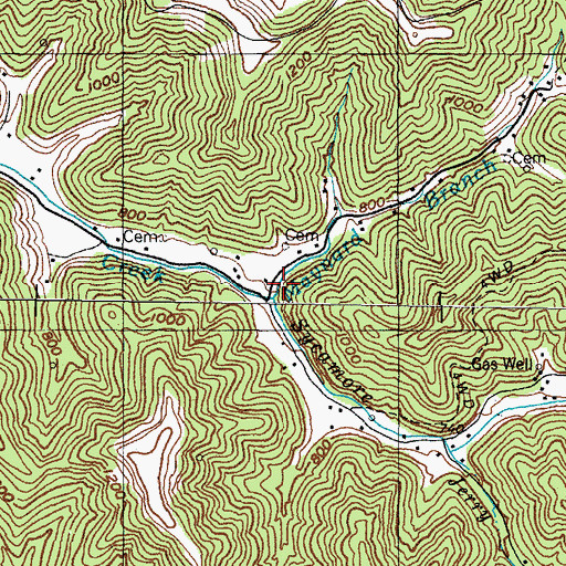 Topographic Map of Maynard Branch, KY