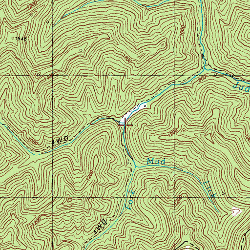 Topographic Map of Maynard Fork, KY