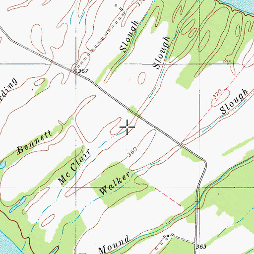 Topographic Map of McClair Slough, KY