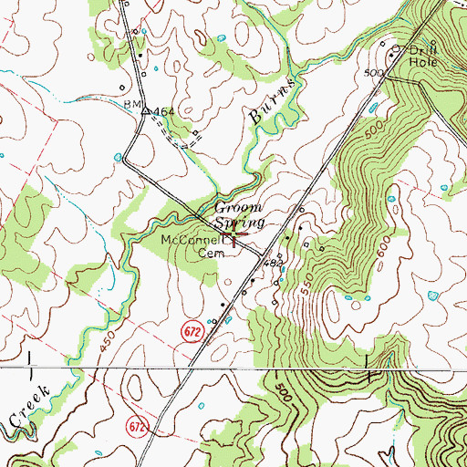 Topographic Map of McConnell Cemetery, KY
