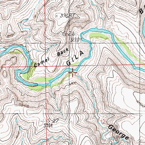 Topographic Map of George Hill Spring Canyon, AZ