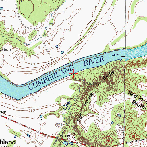 Topographic Map of McCormick Creek, KY