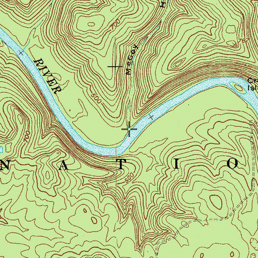 Topographic Map of McCoy Hollow, KY