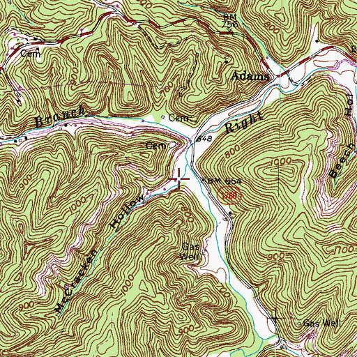 Topographic Map of McCracken Hollow, KY