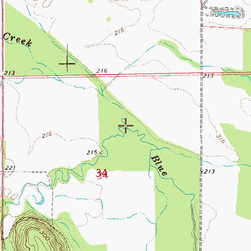 Topographic Map of Hall Creek, AR