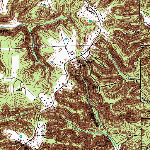 Topographic Map of McDaniel Cemetery, KY