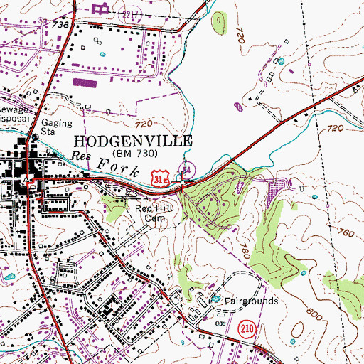Topographic Map of McDougal Creek, KY