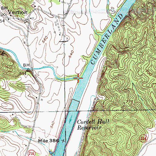 Topographic Map of McFarland Creek, KY