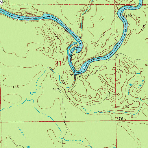 Topographic Map of Hall Creek, AR