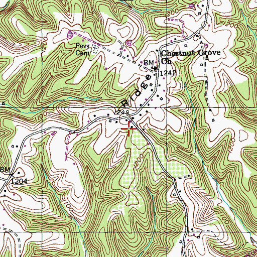 Topographic Map of McFarland School, KY