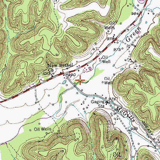 Topographic Map of McGills Creek, KY