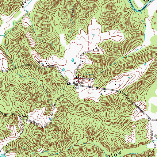 Topographic Map of McGregor Cemetery, KY