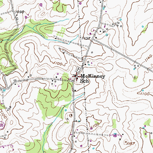Topographic Map of McKinney School, KY