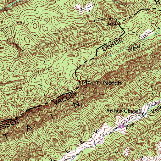 Topographic Map of McLin Notch, VA