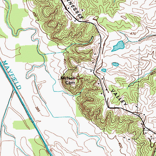 Topographic Map of McNeil Cemetery, KY