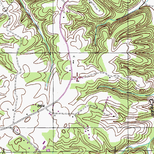 Topographic Map of McPeak School, KY