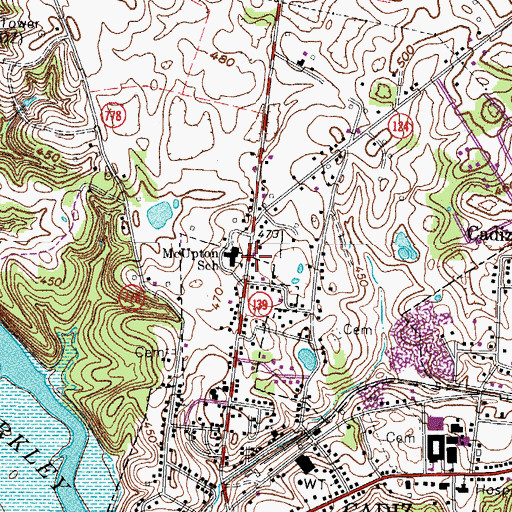 Topographic Map of McUpton School, KY