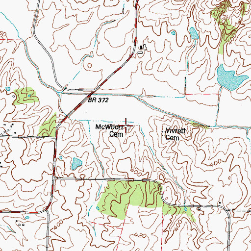 Topographic Map of McWhort Cemetery, KY