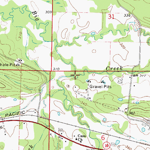 Topographic Map of Hambright Creek, AR