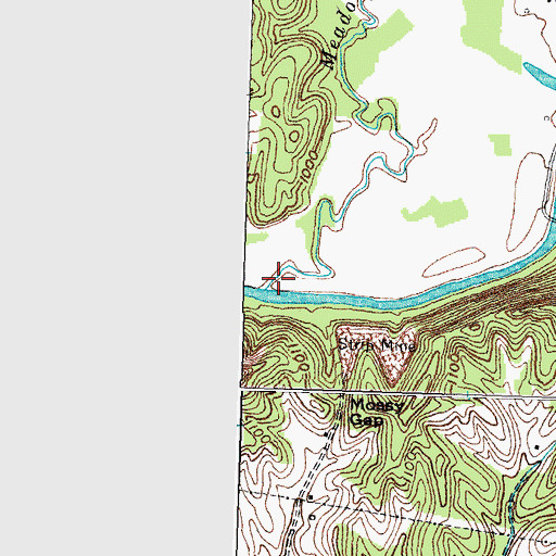 Topographic Map of Meadow Creek, KY