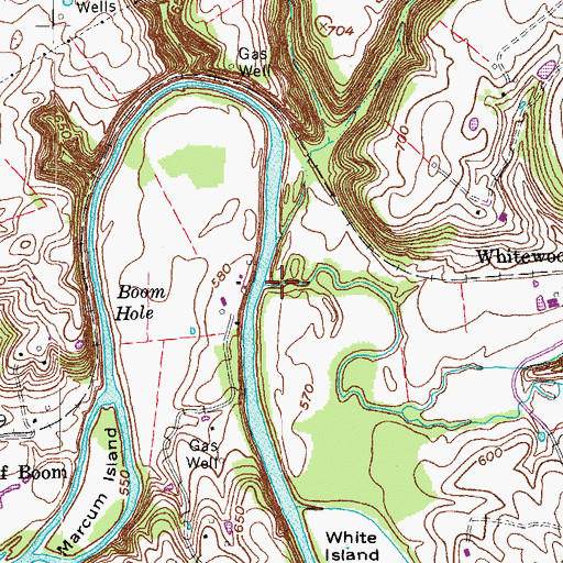Topographic Map of Meadow Creek, KY
