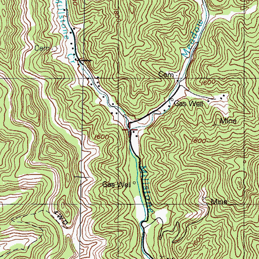Topographic Map of Meadow Fork, KY