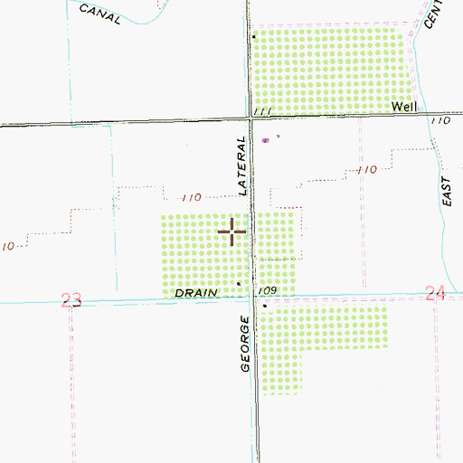 Topographic Map of George Lateral, AZ