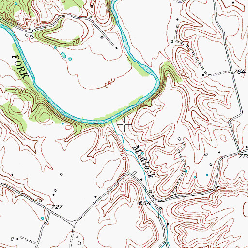 Topographic Map of Medlock Creek, KY