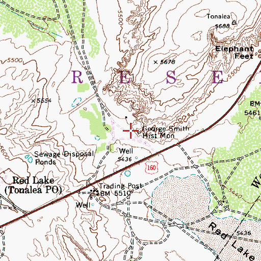 Topographic Map of George Smith Historical Monument, AZ