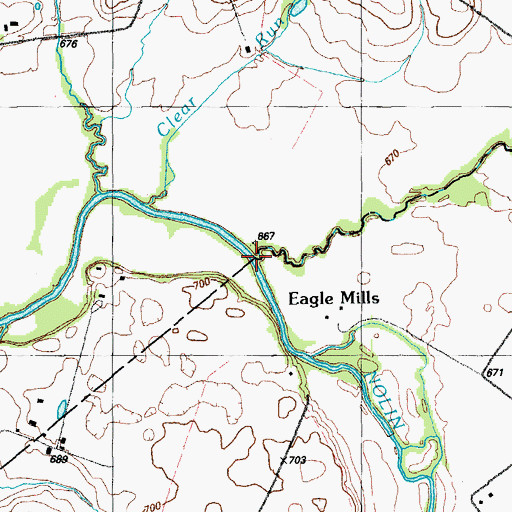 Topographic Map of Middle Creek, KY