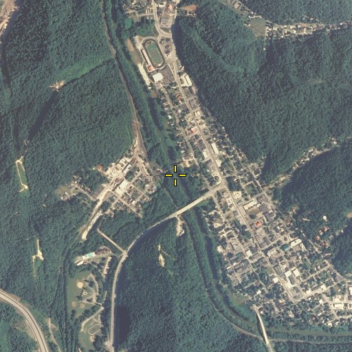 Aerial/Satellite Image of Middle Creek Levisa Fork, KY