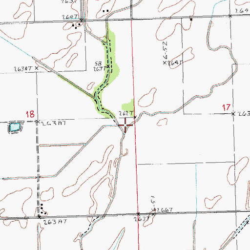 Topographic Map of Hampton Slough, AR